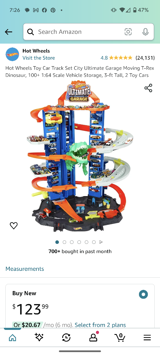 Hot Wheels Ultimate Garage Moving T-Rex Dinosaur - photo 2
