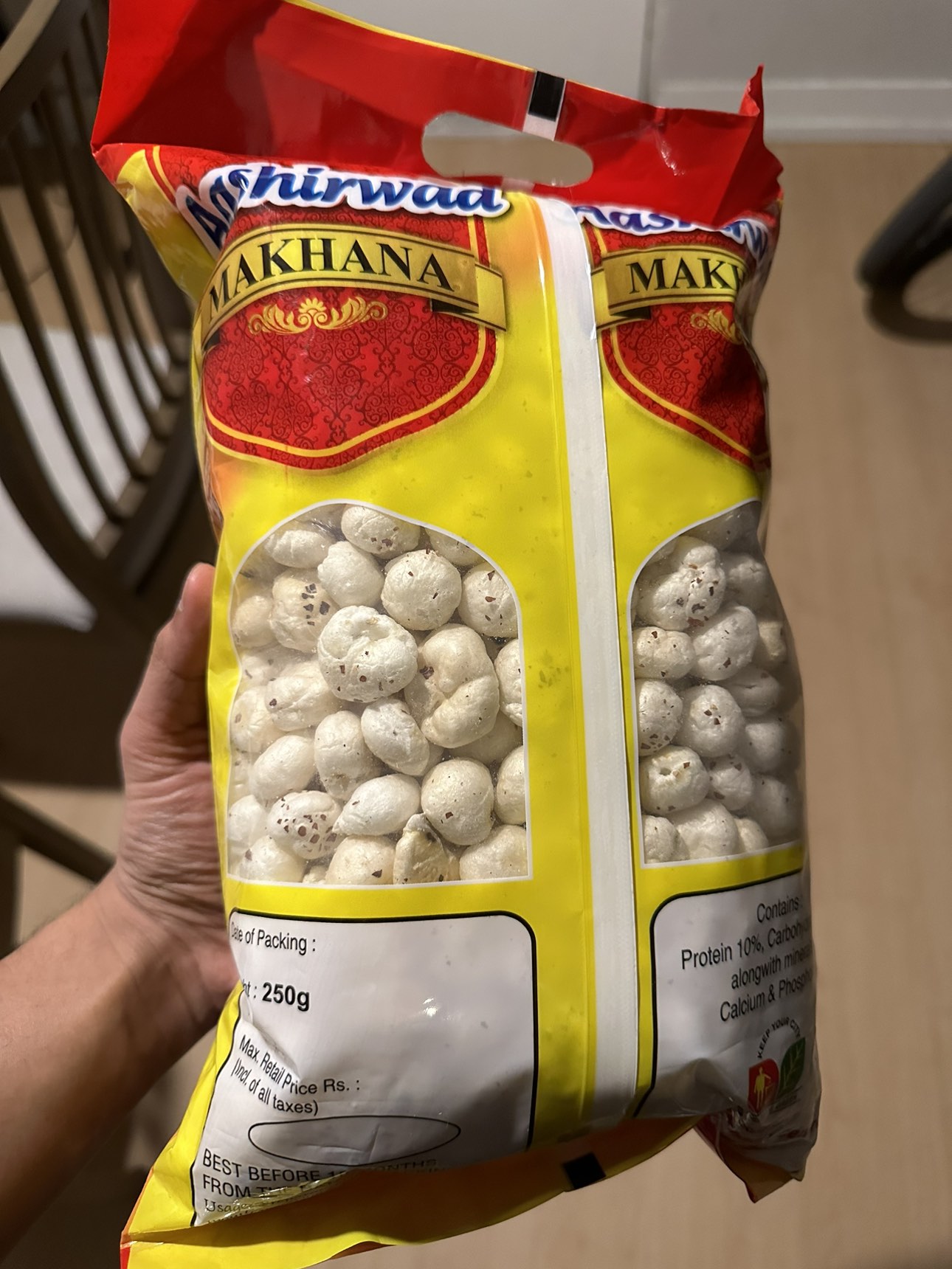 Brand New Makhana 250gm pack / Fox Nuts/ Lotus Seeds/ Superfood thumbnail