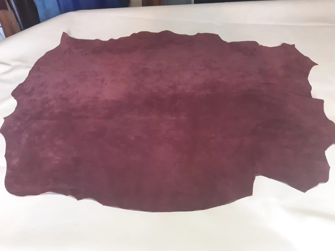 PIG SUEDE 8.80 SQ FT. RUSTIC BURGUNDY $35.00