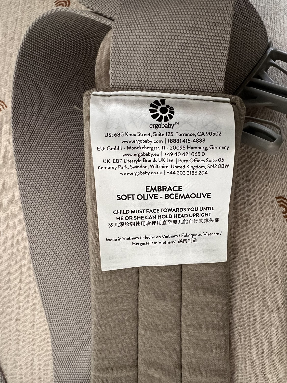 Ergobaby Embrace Newborn Carrier - photo 2