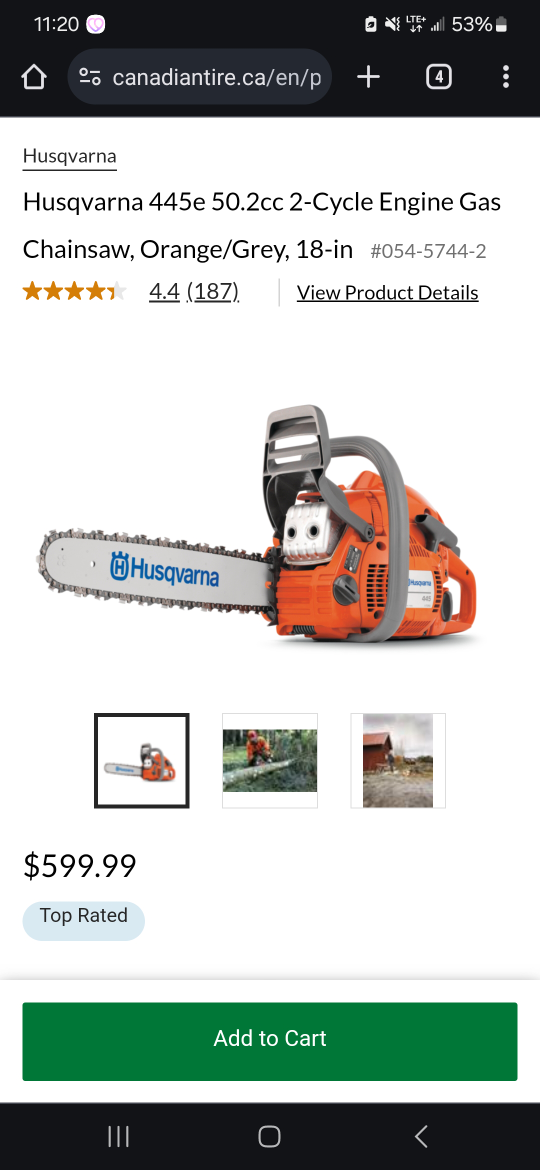 Husqvarna Chainsaw (18" Bar) - photo 3