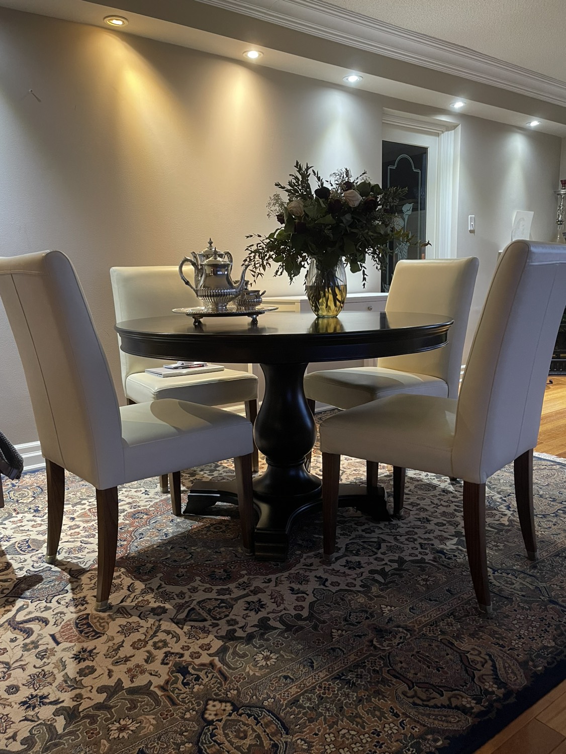 SOLID WOOD ROUND TABLE 48” thumbnail