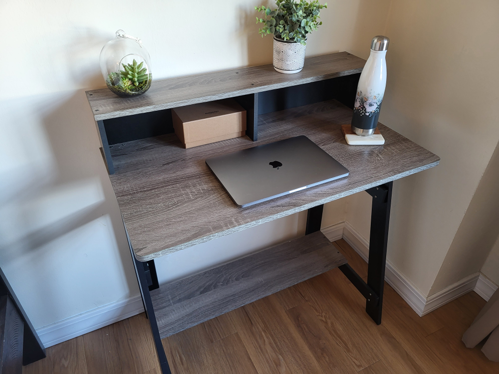 Computer Desk (Black/French Oak Grey - photo 3