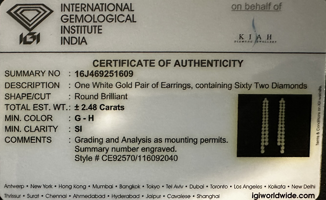 Natural Diamond Earrings with certificate - photo 3