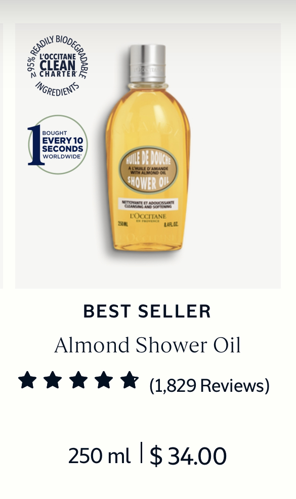 L’occitane shower oil and hand cream set / Almond and flowers image indicator(4)