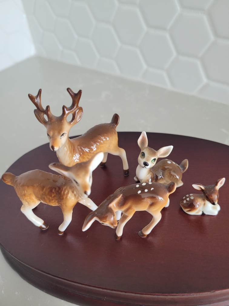 Adorable Ceramic Deer Family
