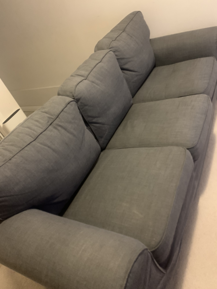 3 piece sofa. Grey colour-84x33” - photo 2