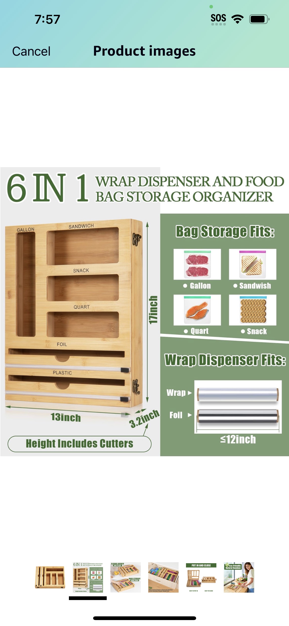 Ziplock bag organizer bamboo #407 image indicator(2)