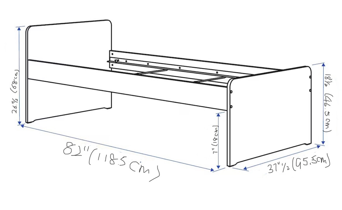 IKEA wood twin bed frame - photo 2