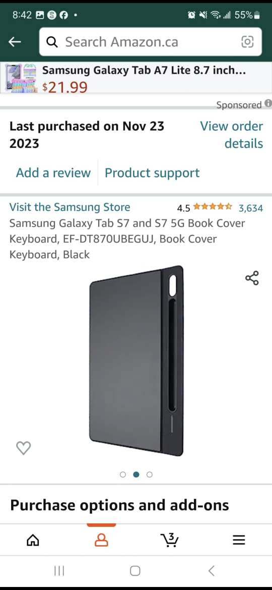 book cover keyboard for Samsung galaxy tab S7 image indicator(2)