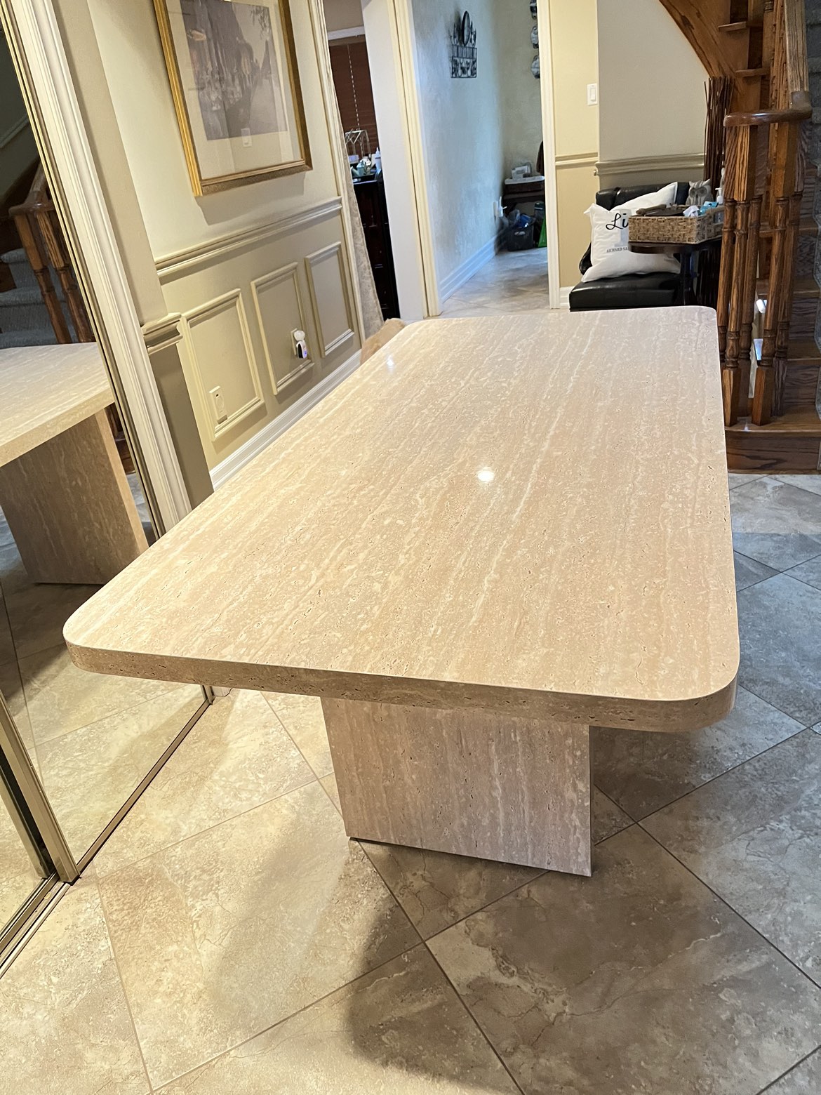 Marble top dining table - photo 2