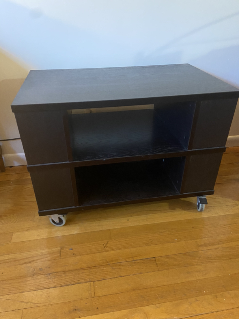 Black TV stand with Wheels