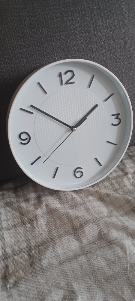 White wall clock , 10" diameter thumbnail