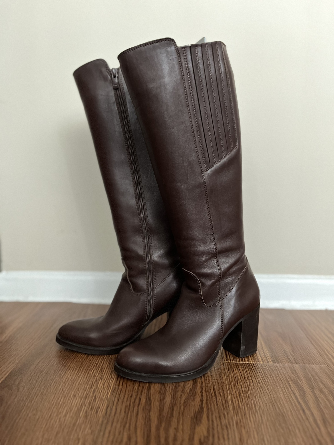 Genuine Leather Knee High Boots - photo 3