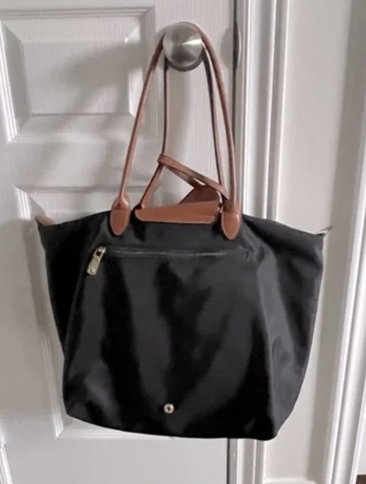 Black nylon purse with wristlet (Not Longchamp) image indicator(3)