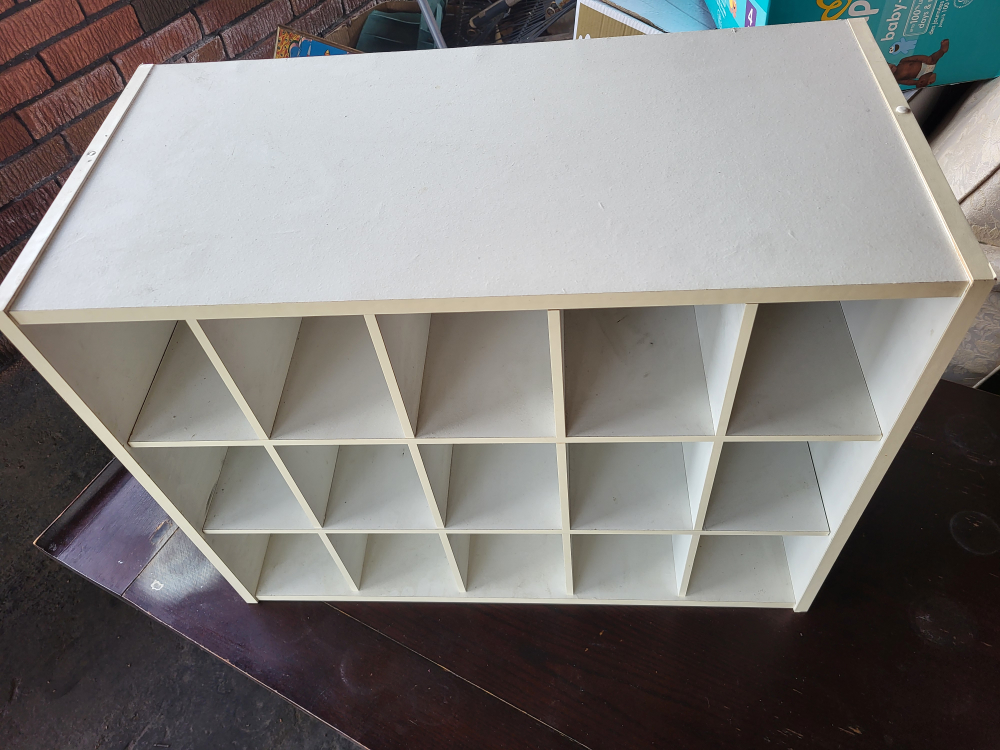 White Hole Storage Organizer Organization Divider Cabinet Rack