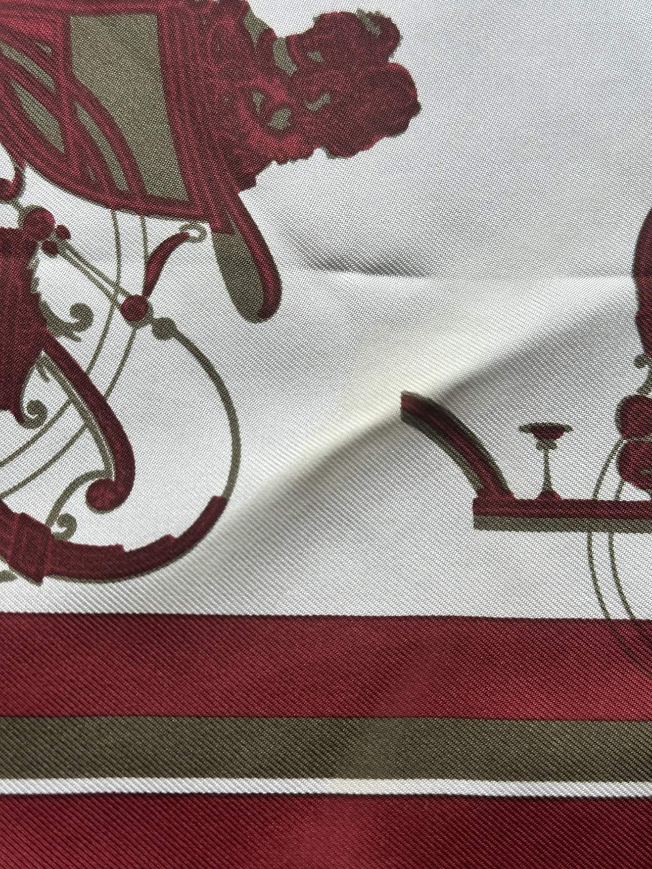 HERMÈS Paris Les Parfumes 100% Silk Twill Square Scarf 16.5" image indicator(5)