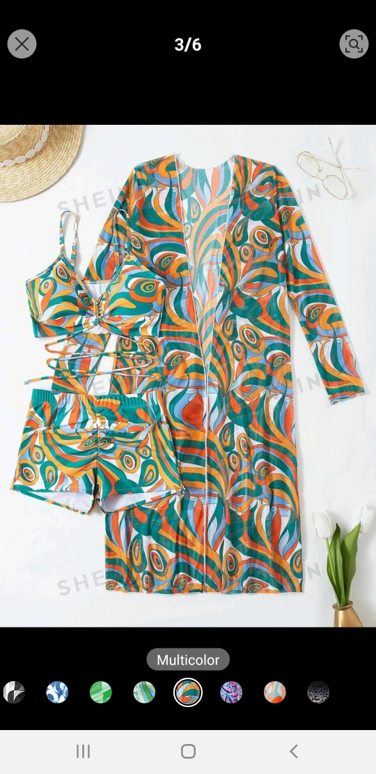 New multicolour swim suit 3 pc - photo 2