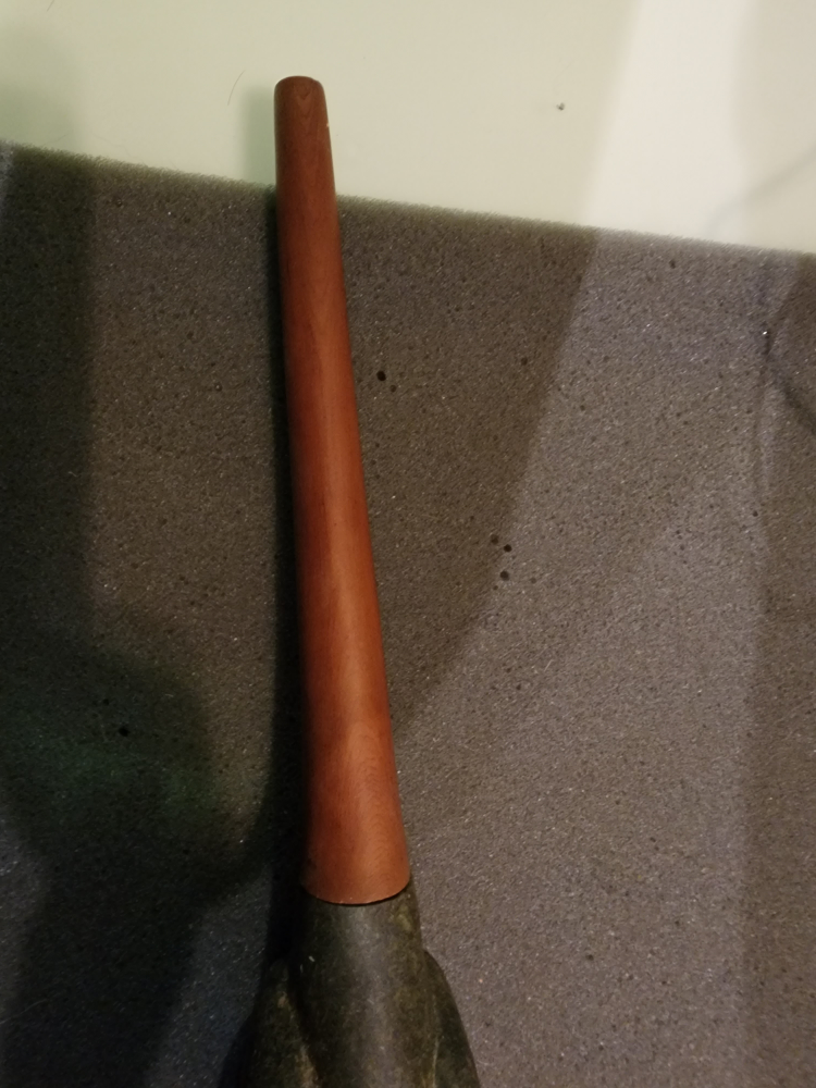stone & wood pipe of native American design - photo 3