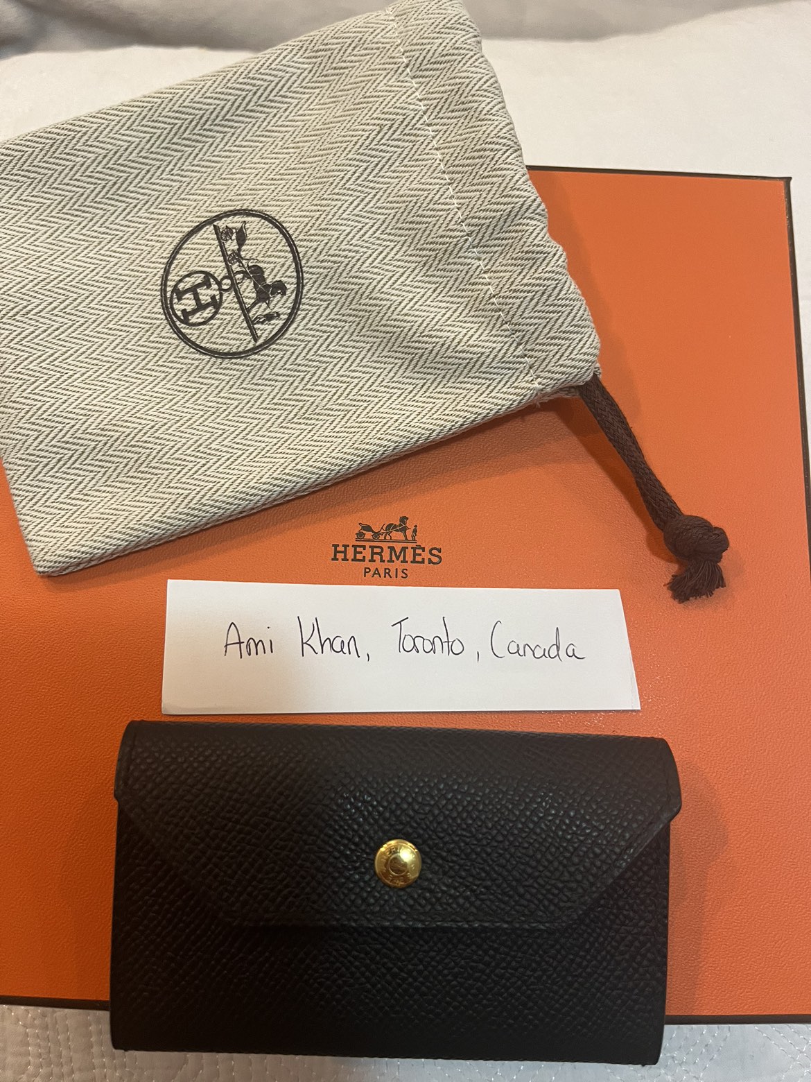 Brand new Hermes’ Kelly card holder/belt pouch.
