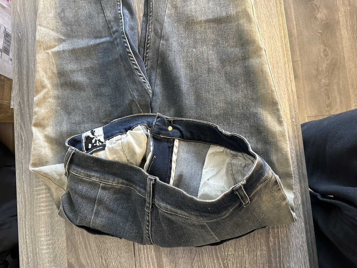 RICK OWENS DRKSHDW Blue Bolan Bootcut Jeans - photo 5