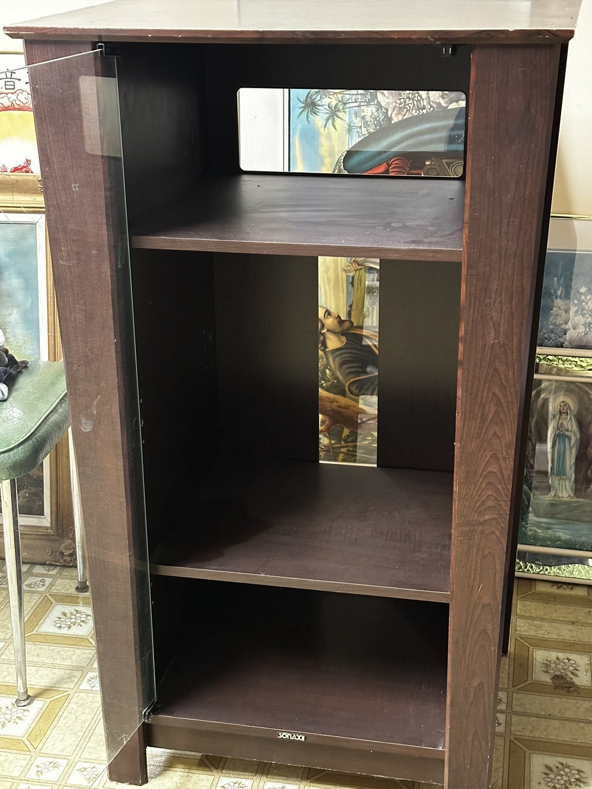 * PRICED TO GO Walnut console for games/ anything! thumbnail