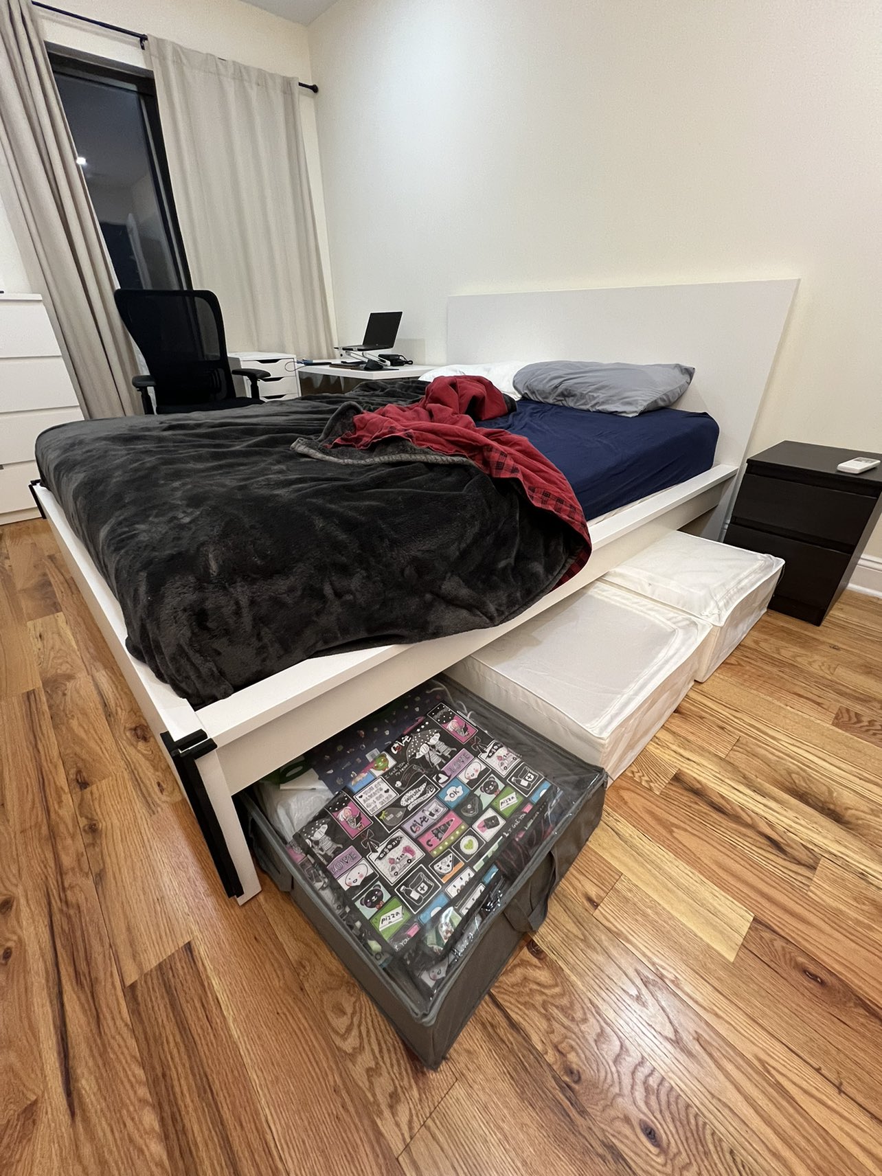IKEA Queen Size Bed With Mattress And Storage Bags