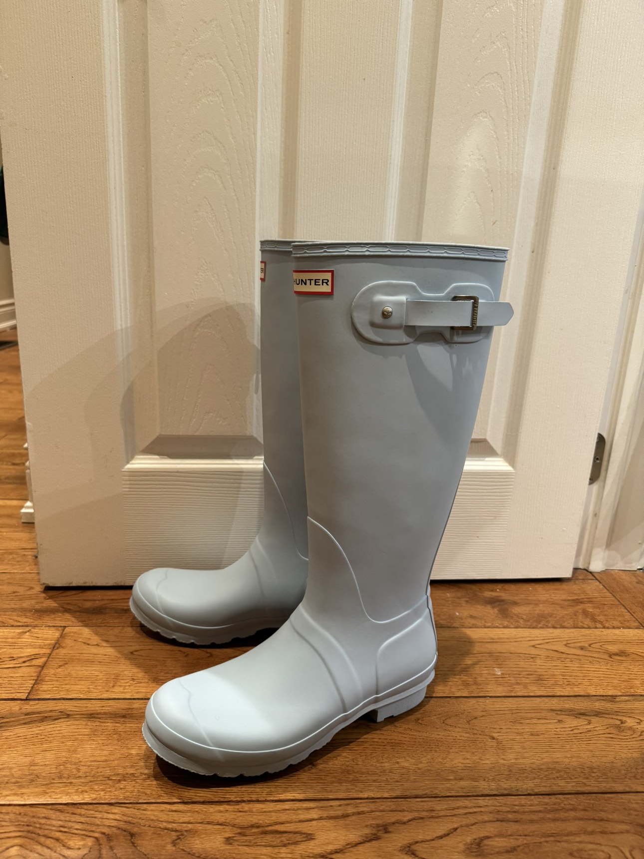 Baby blue Hunter rain boots size 11