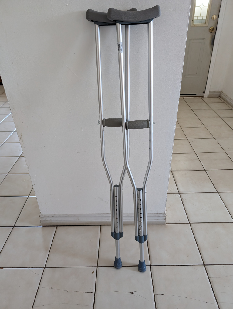 crutches one week old