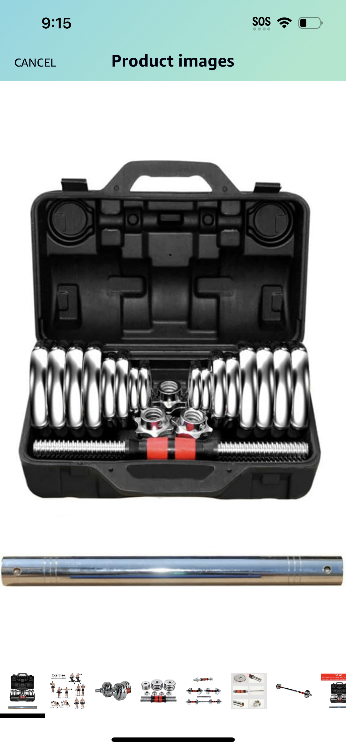 Chrome dumbbells set #398 thumbnail