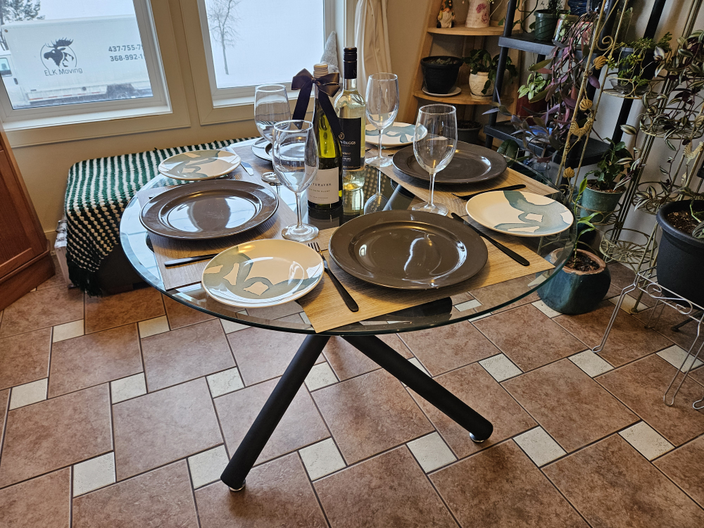 Circular Glass Table