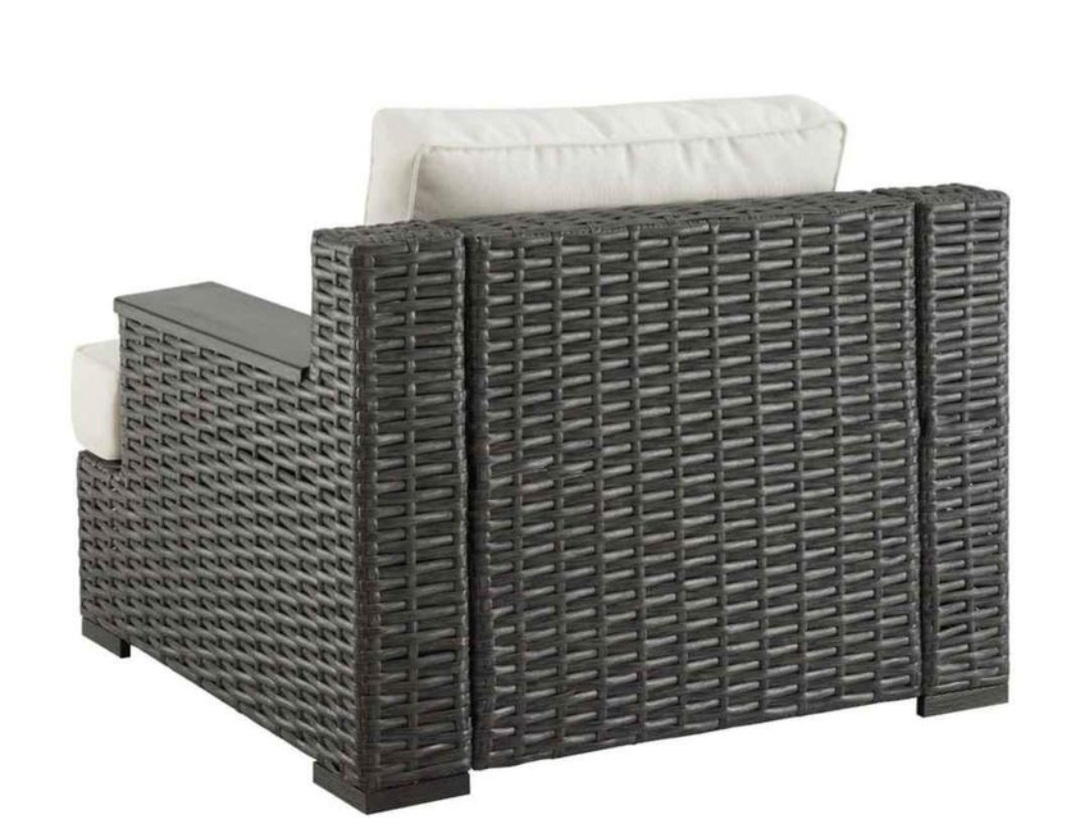 4 X High-end Brown Wicker Capped Arm Chairs - photo 2