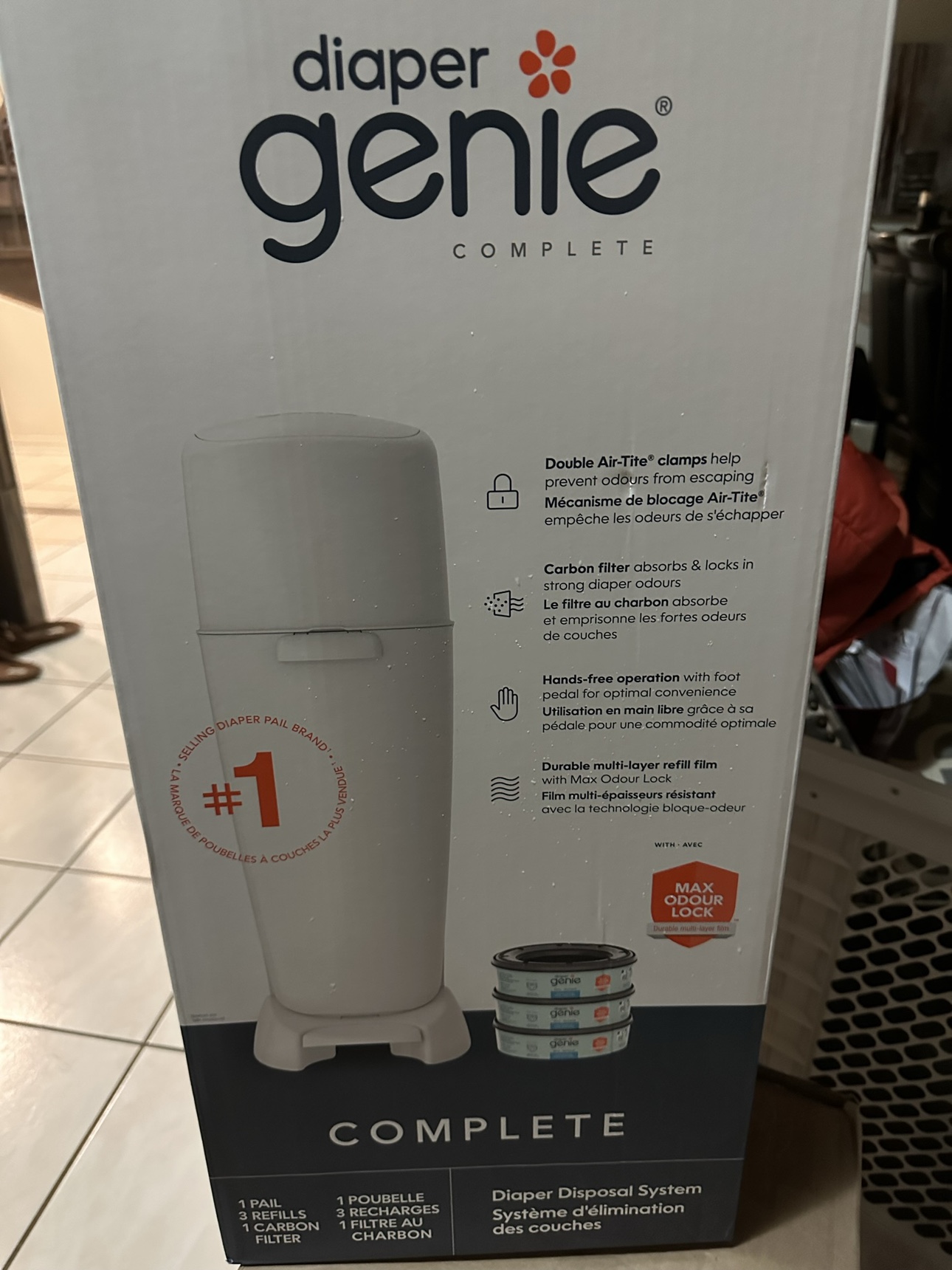 Diaper genie with refills
