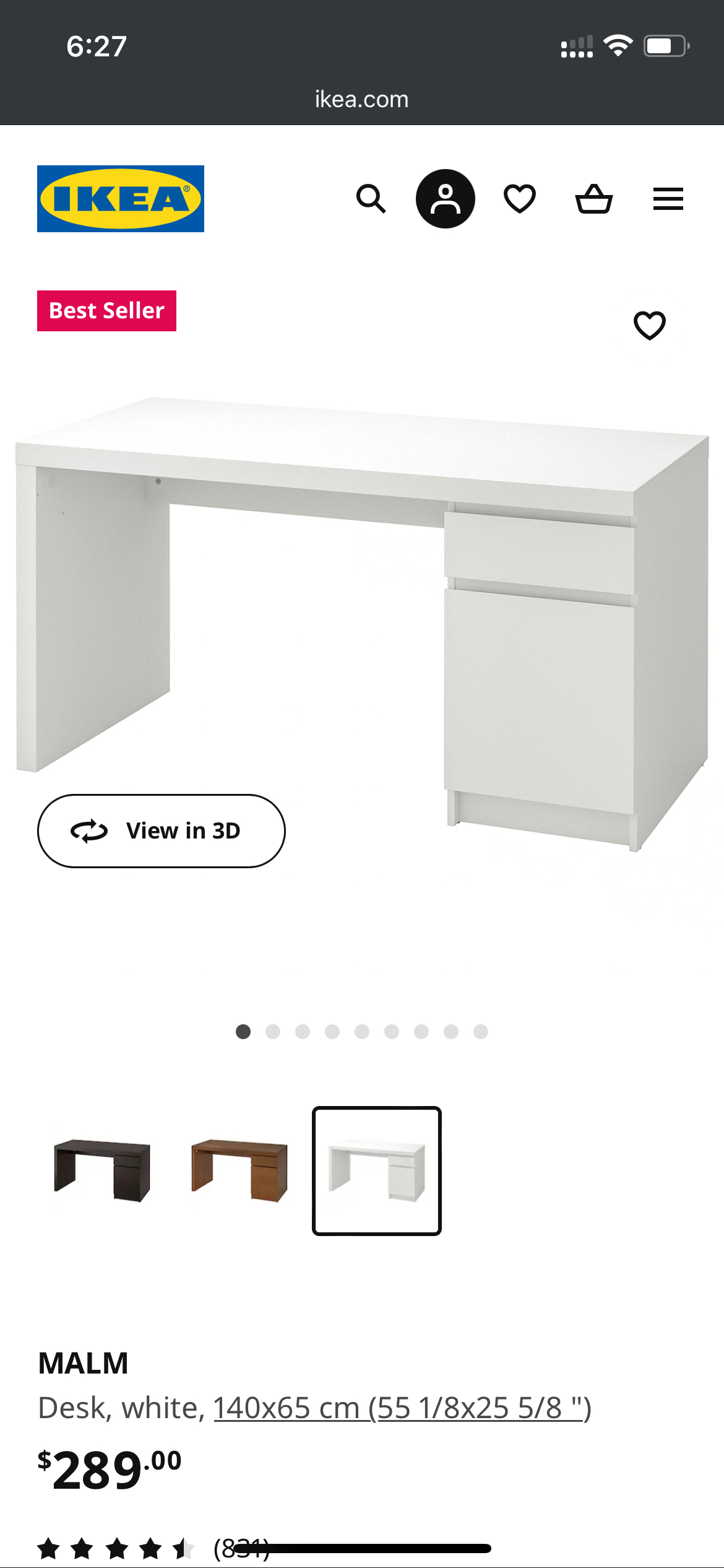 IKEA desk and chair - photo 2