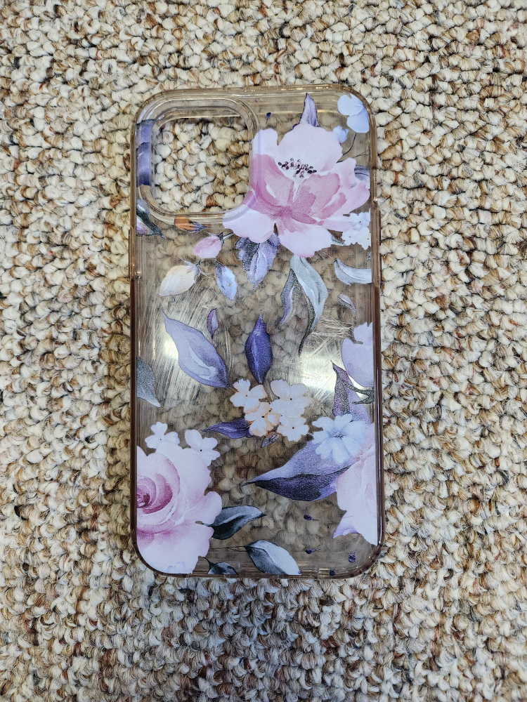 iPhone 12 Pro Max Case, Clear Floral Flower ,Pink - photo 3