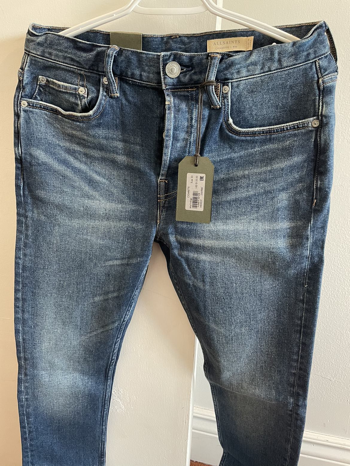 NEW Men’s Allsaints Cigarette Jeans image indicator(2)