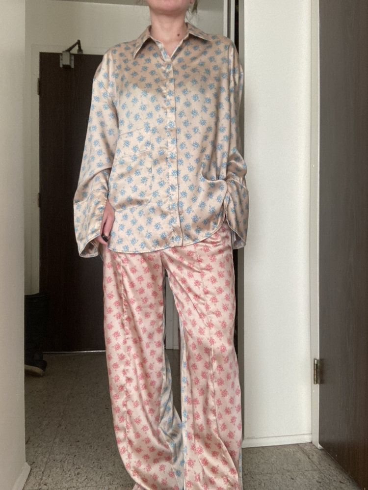Zara satin two-piece set thumbnail