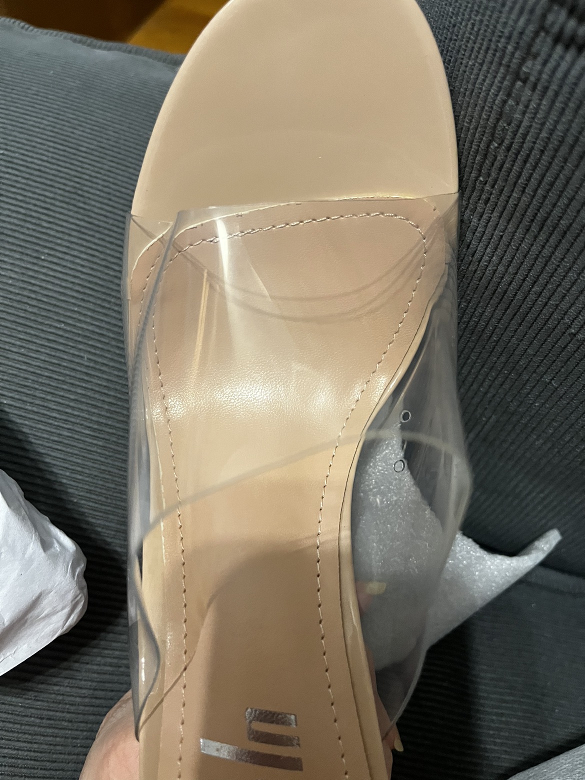 Brand new open toe strapless high heel shoe image indicator(8)