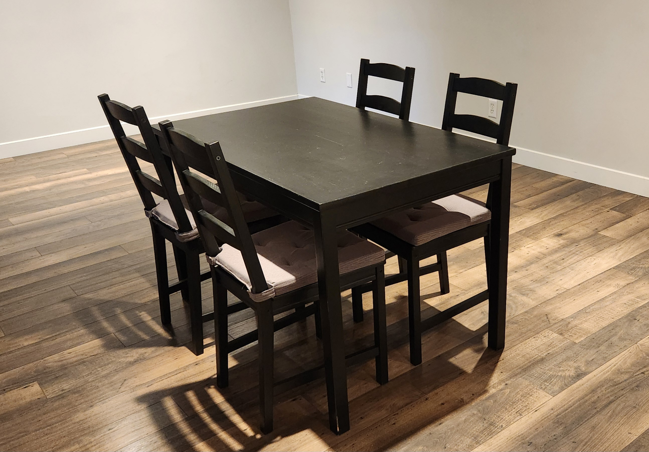 Table and 4 chairs