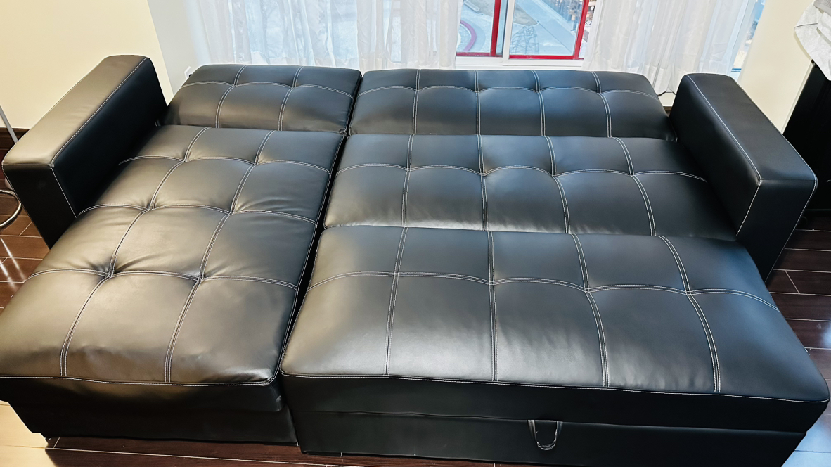 L shaped sectional sofa couch cum bed - photo 2