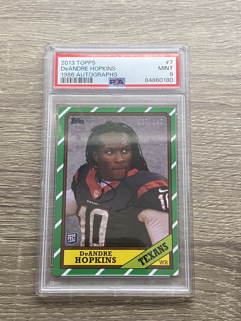 NFL 2013 TOPPS DeAndre Hopkins Rookie Auto /140 - Mint PSA 9 thumbnail