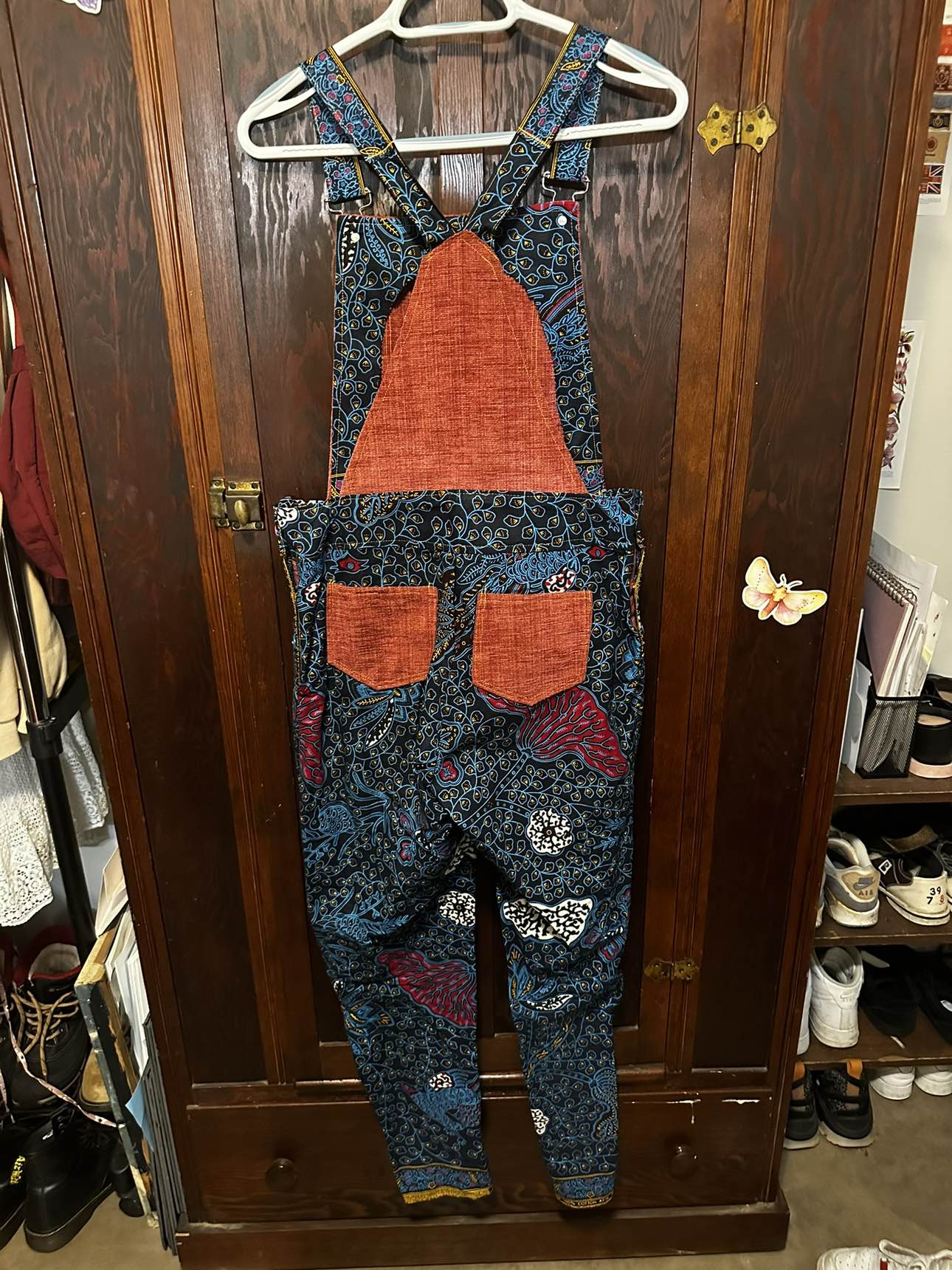 Colourful dungarees