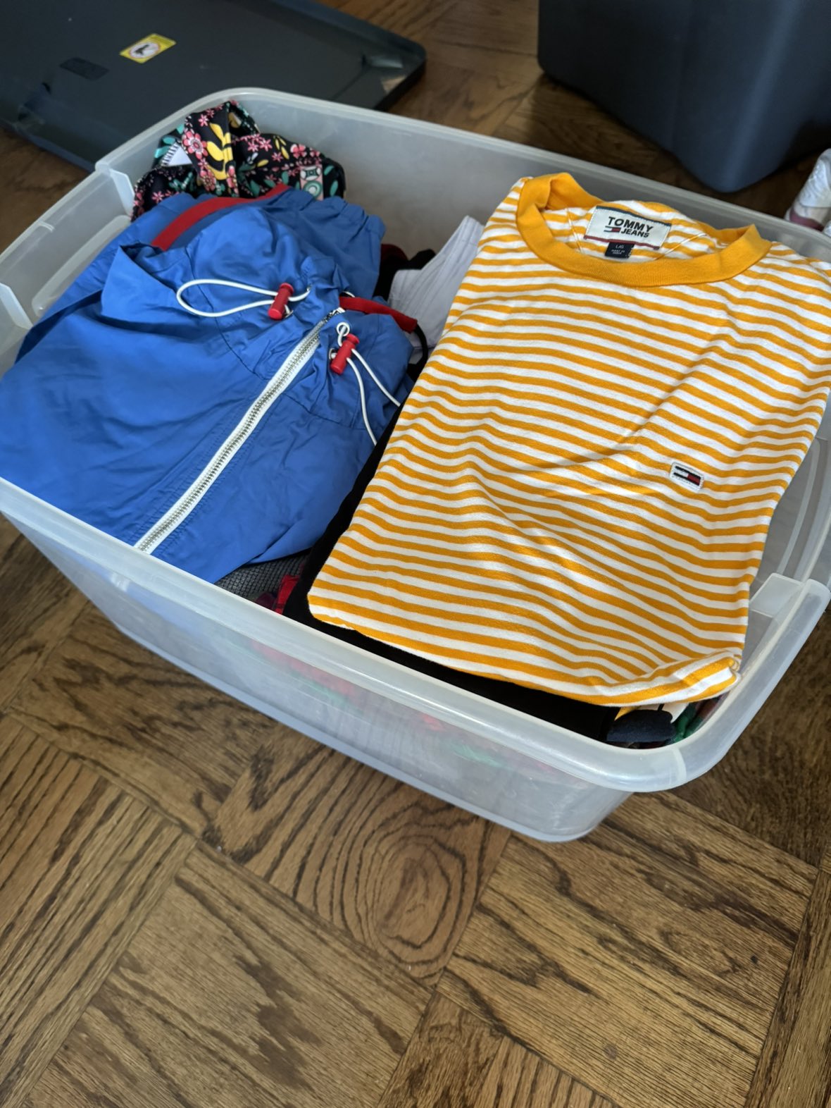 Assorted Bin of Women’s and Men’s Clothing