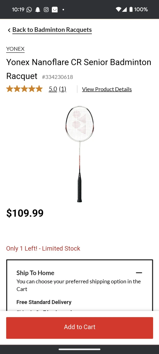 Yonex Nanoflare CR Senior Badminton Racquet image indicator(5)