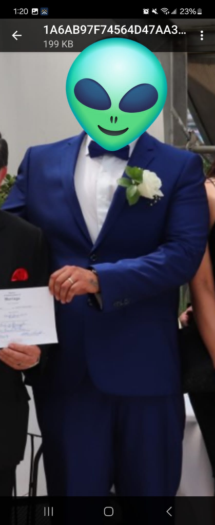 2 piece Royal blue wedding tuxedo with Bowtie image indicator(3)