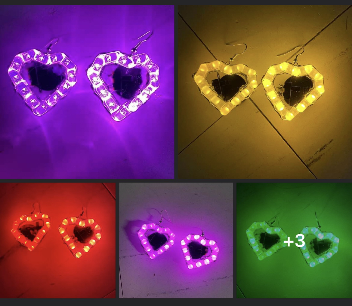 1 pair of LED light up Glowing Earrings