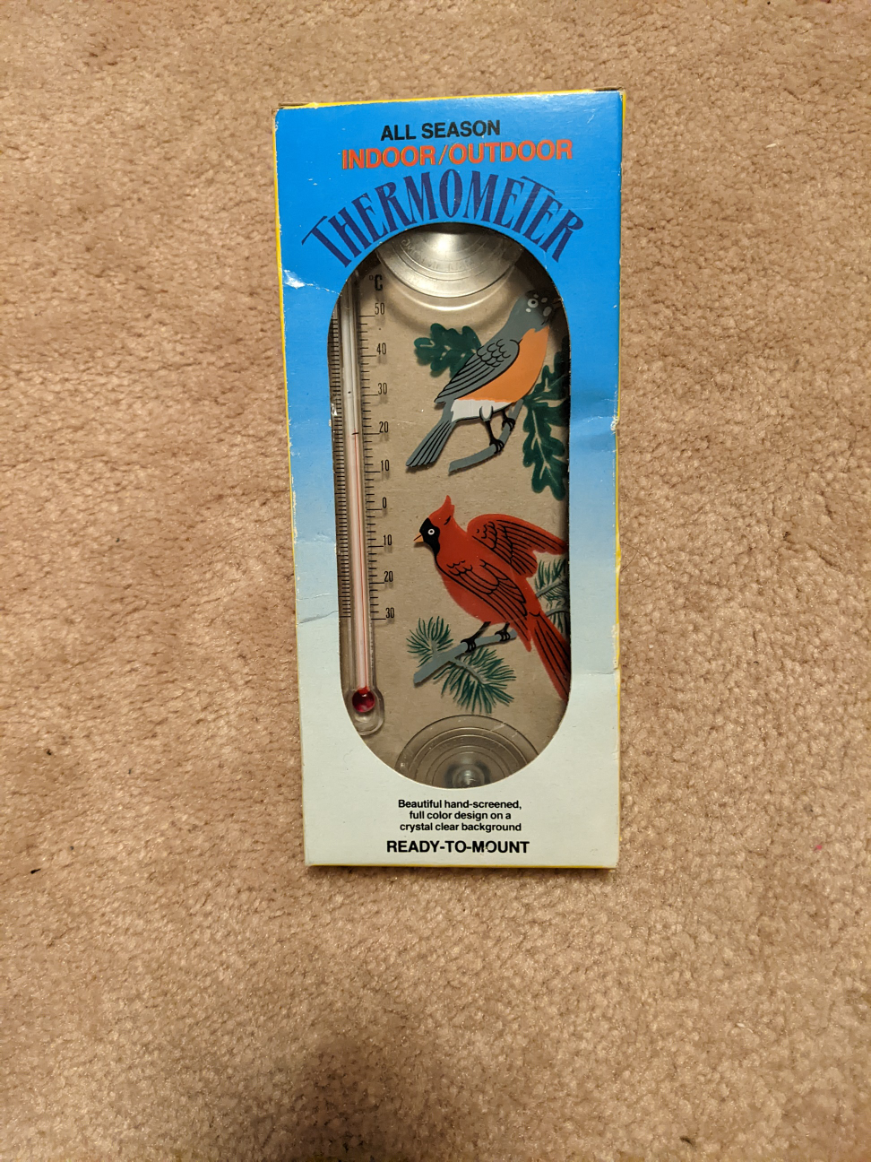 Free vintage indoor outdoor thermometer. thumbnail