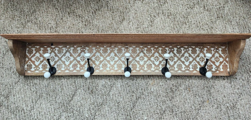 Floating Shelf with Hooks - photo 2