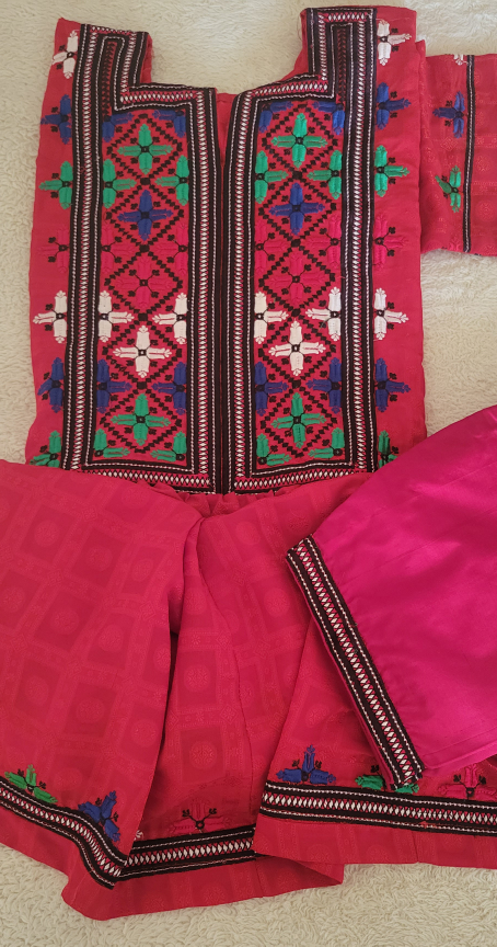 Pakistani/ balochi Embroidered Red Suite For Eid/ Parties wear image indicator(6)
