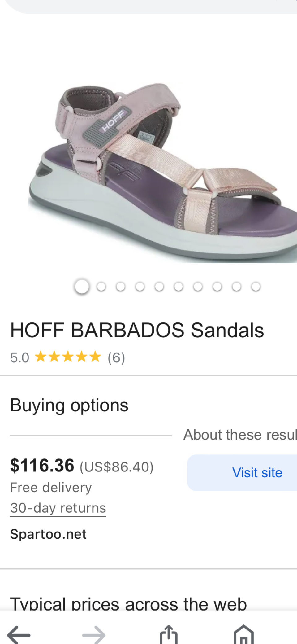 Hoff Barbados sandals size 8 image indicator(9)